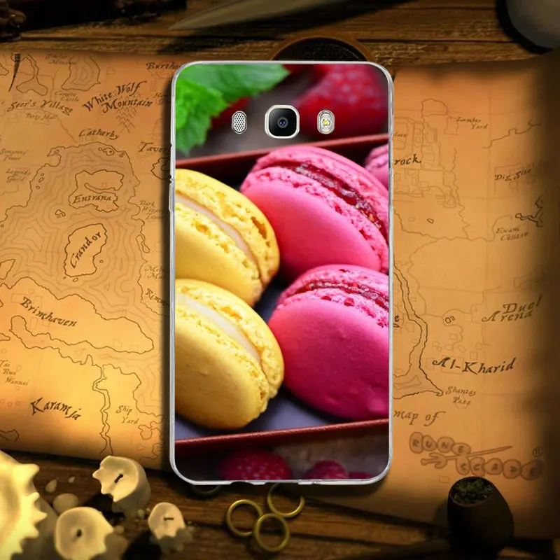 Горячие продукты макарун торт для Samsung Galaxy J3 J4 J5 J6 J7 J8 A3 A5 A7 2016 2017 2018 Мягкий ТПУ