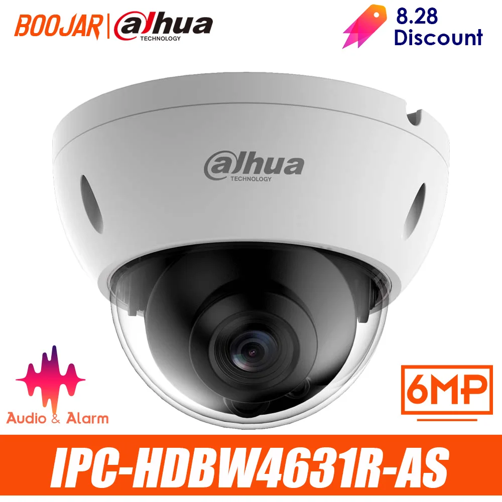 Dahua IPC HDBW4631R AS 6MP IP камера IK10 IP67 IR30M Встроенная SD карта с интерфейсом аудио и