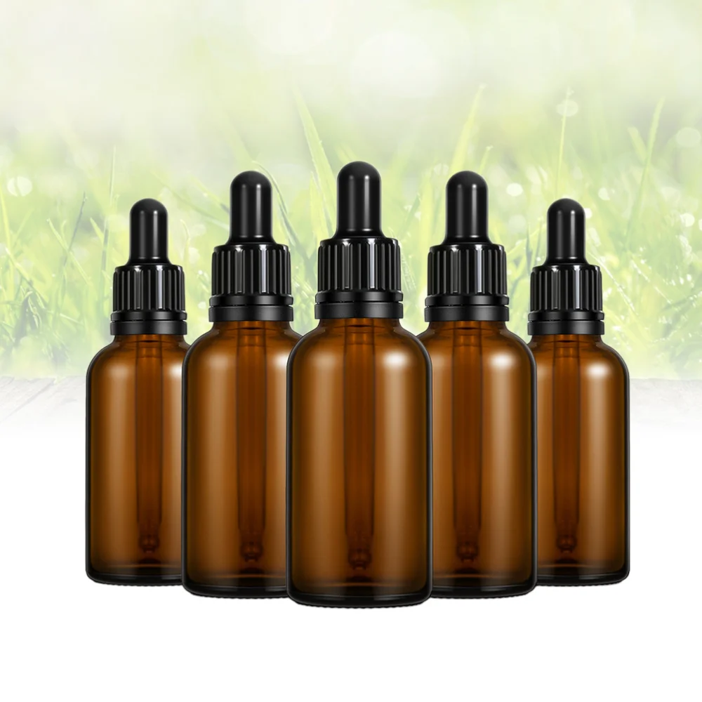 

Pack 30 Refillable Empty Amber Bottle with Dropper and Cap DIY Blends Supplies Tool Accessories Essential Oil Perfume Aroma