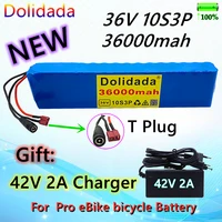 new 36v36ah 600w 10s3p lithium battery pack 20a bms is suitable for xiaomijia m365 pro ebike bicycle scooter t plug gift charger