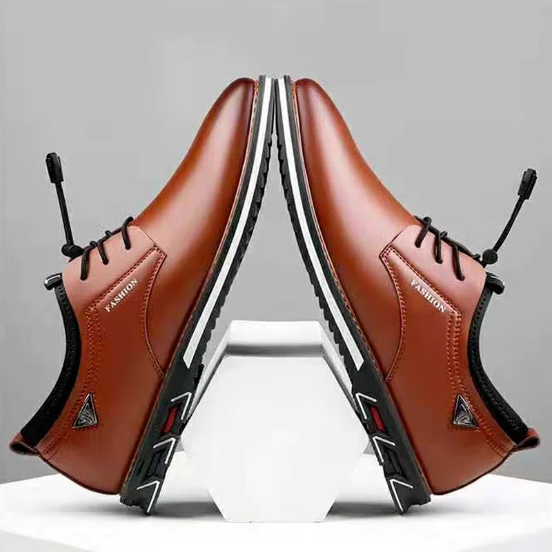 

New Men Shoes Leather Cowhide Leather Shoes Men Comfortable Low-top British Casual Single Shoes Leather Shoes Formal Shoes
