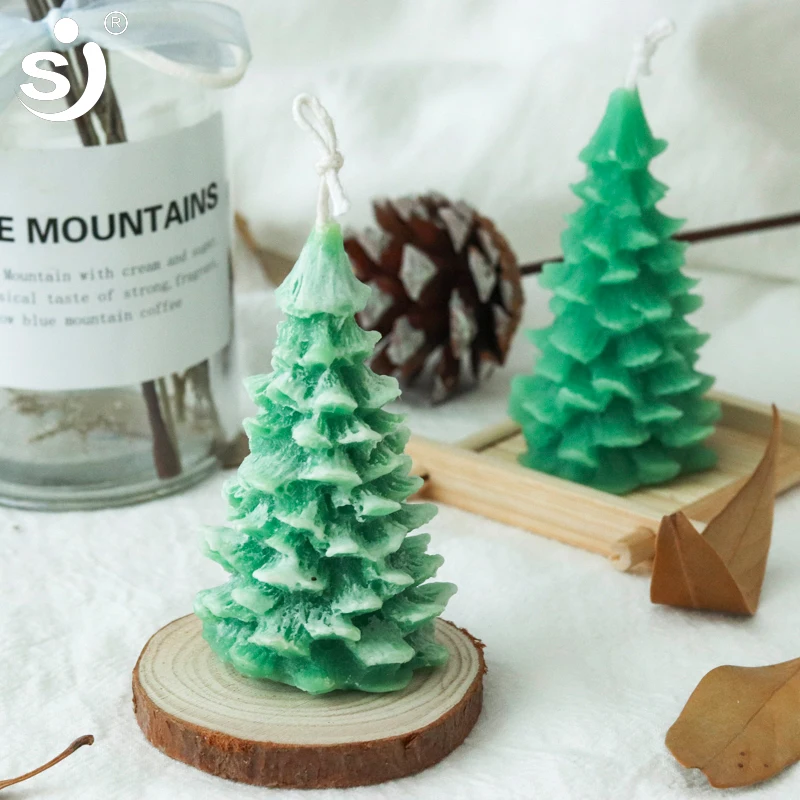 SJ 3d силиконовые формы для свечей рождественская елка изготовления ручной работы