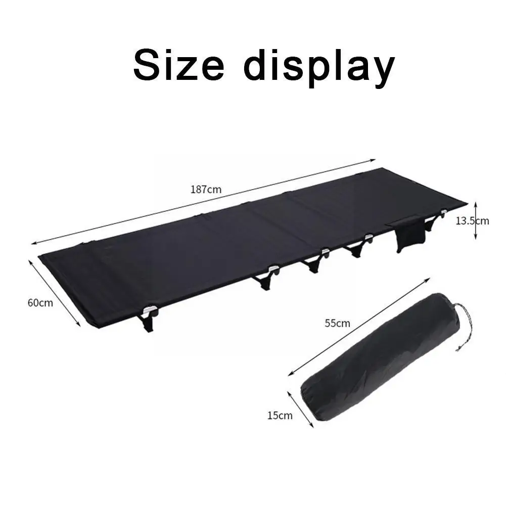 

Portable Folding Camping Bed Outdoor Camping Picnic Equipment Folding Simple High Bed Load-bearing Camping E4Z9