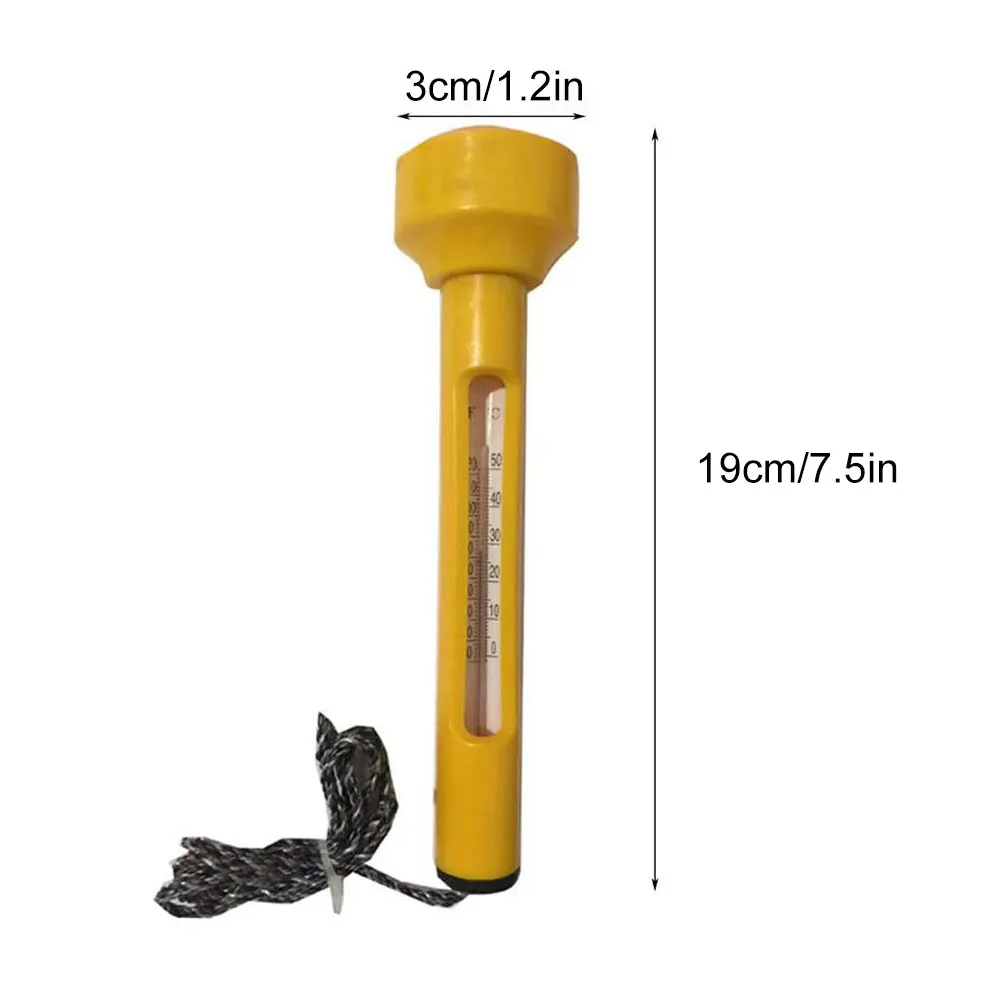 

Practical Swimming Pool Floating Thermometer Multi-Functional Durable Spa Hot Tub Ponds Temperature Measuring Meter Float Yellow