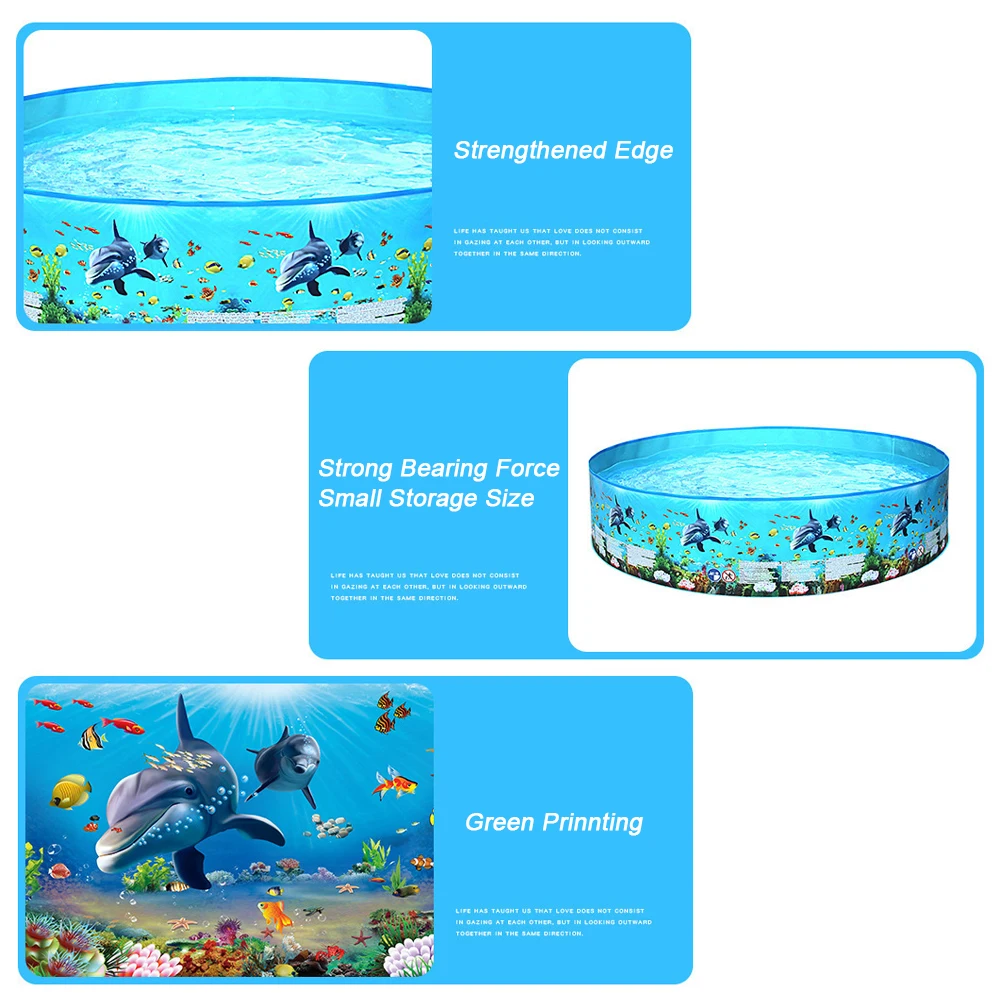 

Portable Inflation-free Hard Plastic Swimming Pool Folding Pool Family Round Swimming Pool Water Sports For Babies Kids Adults