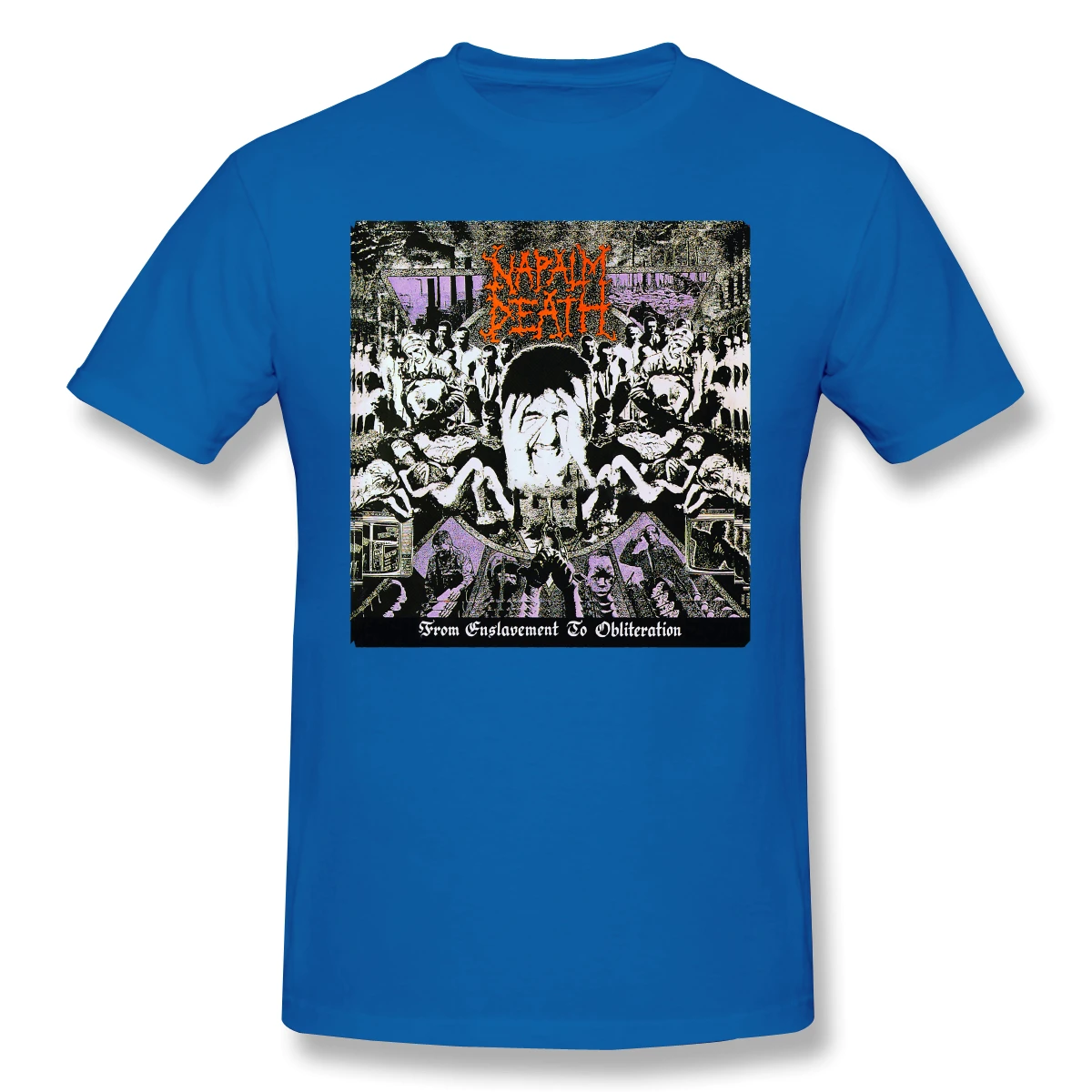 

Napalm And DEATH From Enslavementby Upside Humor Graphic Men's Basic Short Sleeve T-Shirt R225 Tops Tees European Size
