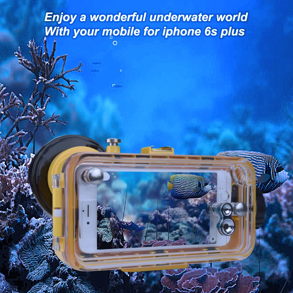 Phone Case For iphone 7 Plus 8 Waterproof Diving Mobile Housing 60M Underwater Protective Cover 1pc | Мобильные телефоны и