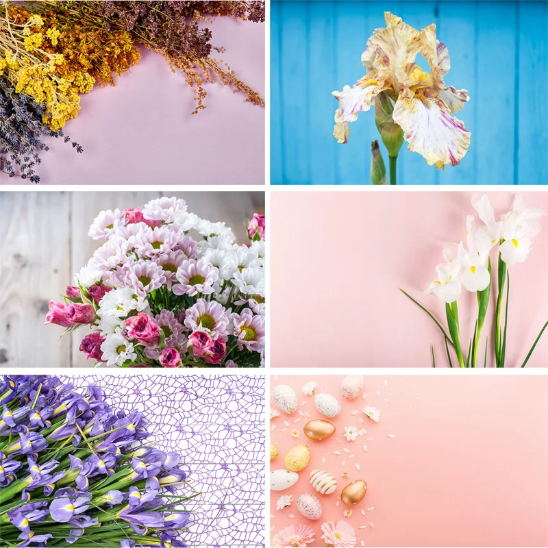 

Vinyl Custom Photography Backdrops Prop Flower and Wooden Planks Theme Photography Background 191024ST-002