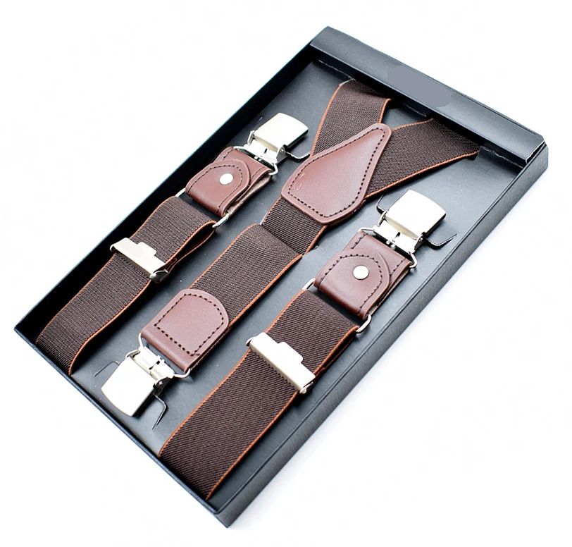 Подтяжки MENDENG мужские с Y-образной спинкой эластичные регулируемые однотонные