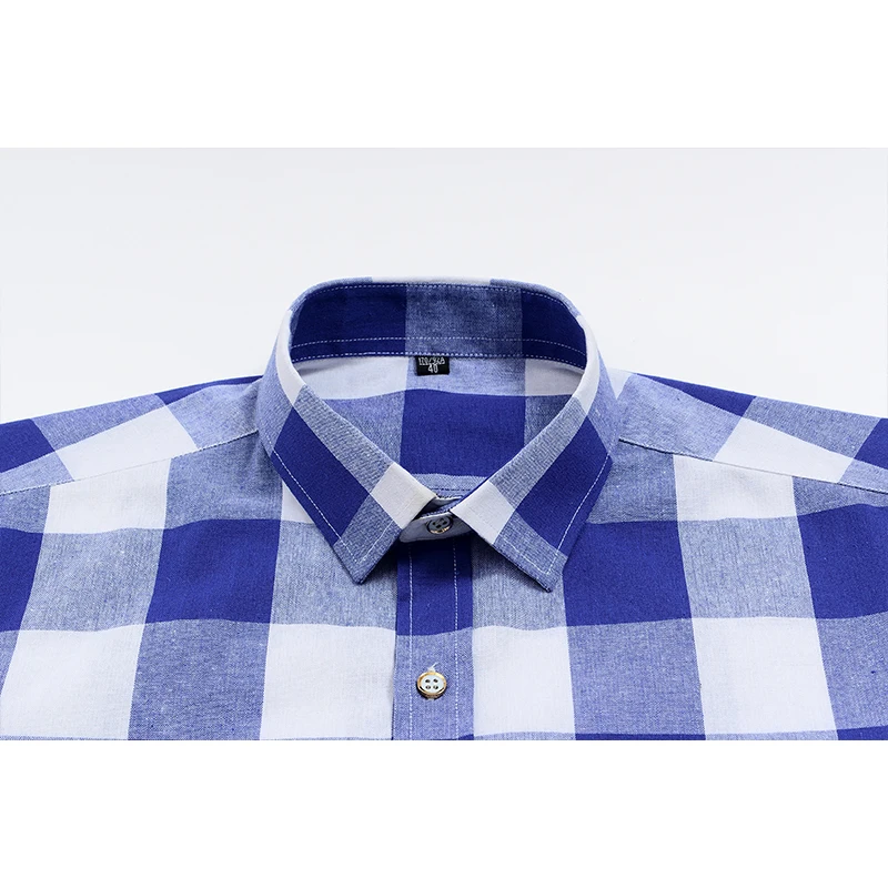 Aoliwen brand 2020 Summer Fashion Men's Print Plaid Shirt Men's Short Sleeve Lapel Shirt Brand Casual Shirt Men's Classic Shirt