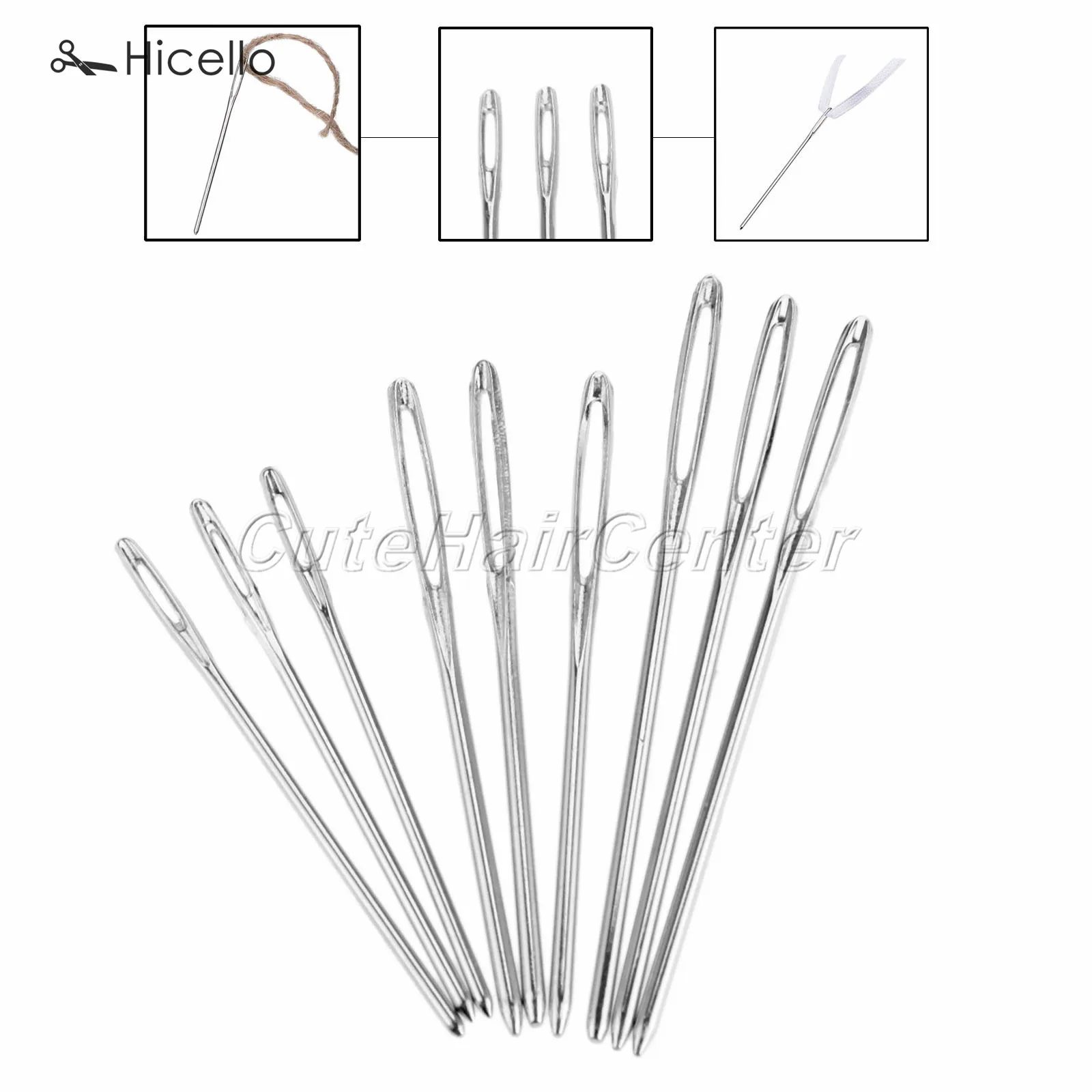 9 шт. металлические спицы для больших глаз нержавеющая сталь 5 2/6/7 см инструменты
