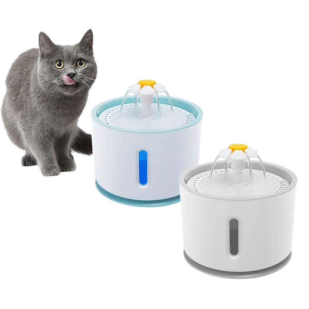 2.4L 'Pet кошка автоматическая подача воды Фонтан СВЕТОДИОДНЫЙ Электрический USB