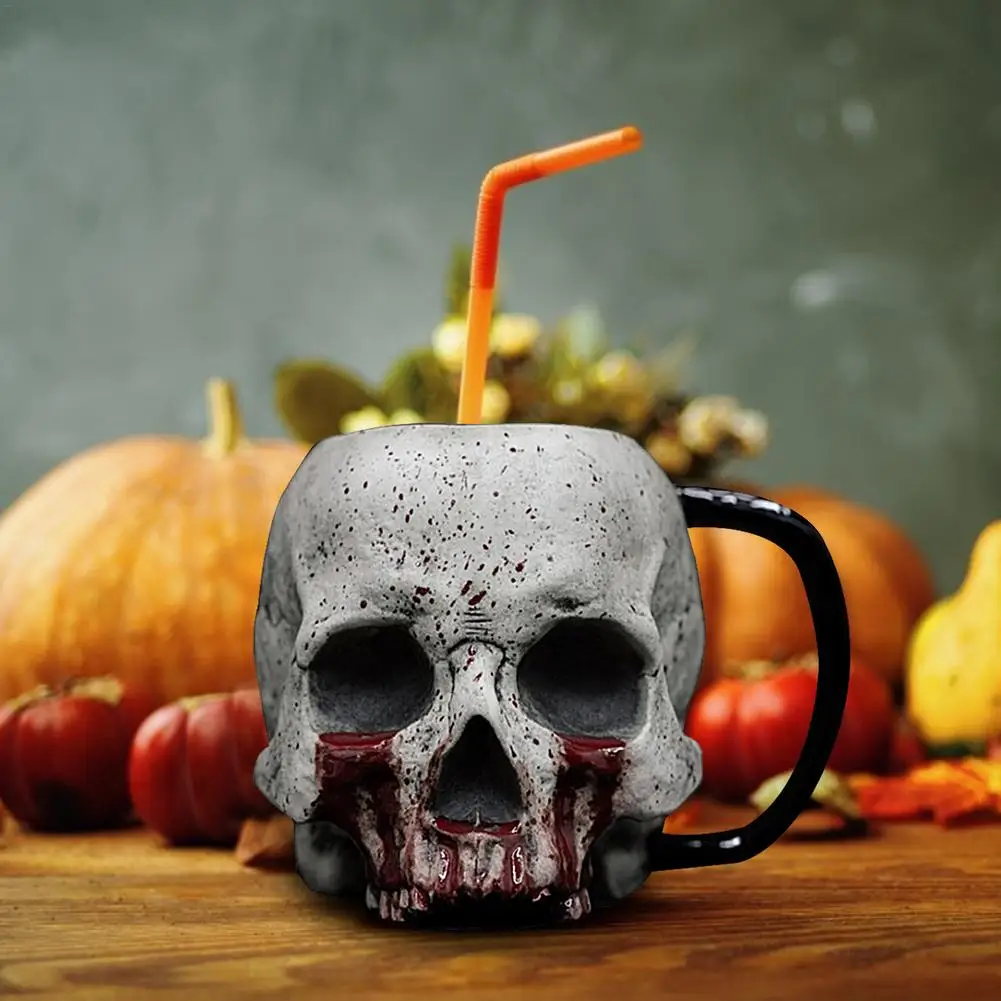 Кружка с черепом на Хэллоуин со страшной головой украшение для стола Мужская