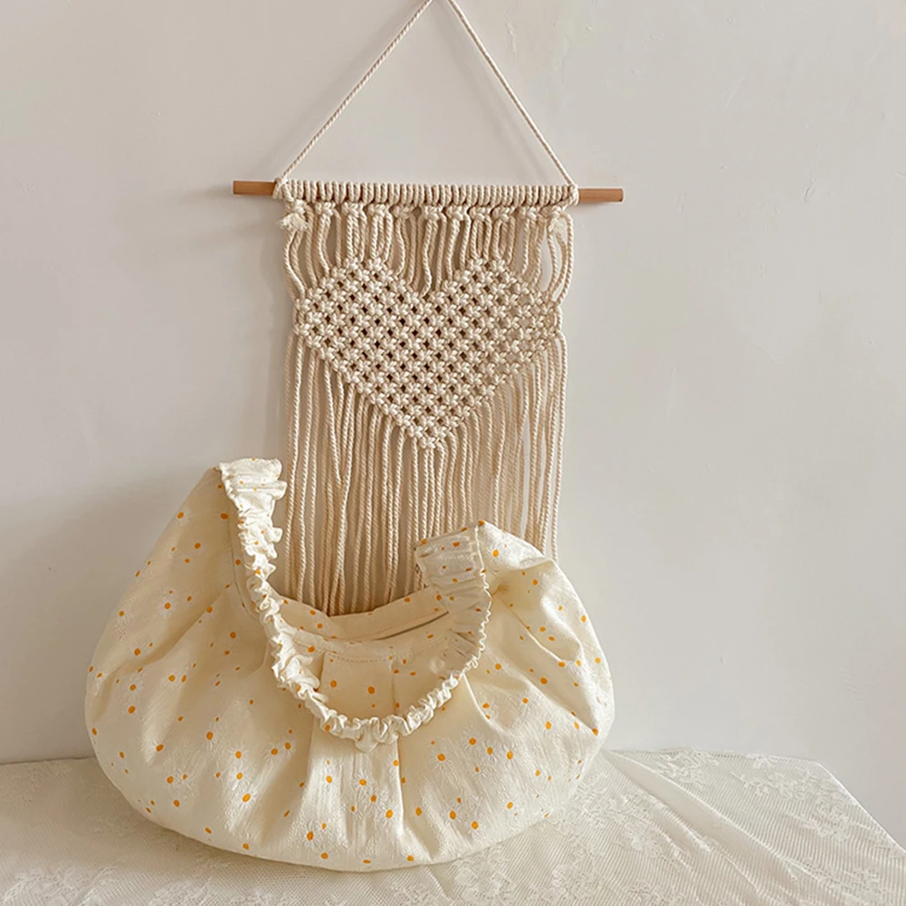 Холщовая портативная многоразовая сумка на плечо корейские женские сумки через