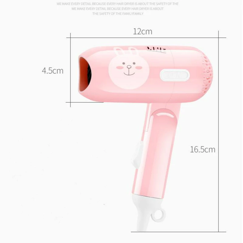 Милый мультяшный фен для волос Домашний Детский в общежитии компактный складной