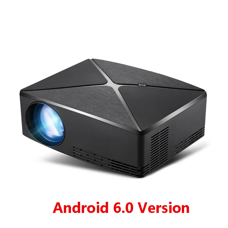 C80UP-Black C80 HD мини-проектор 1280x720P видео проектор 3D проектор Поддержка 1080P HDMI VGA USB опционально C80UP Android WiFi Проектор - Цвет: C80UP-Black