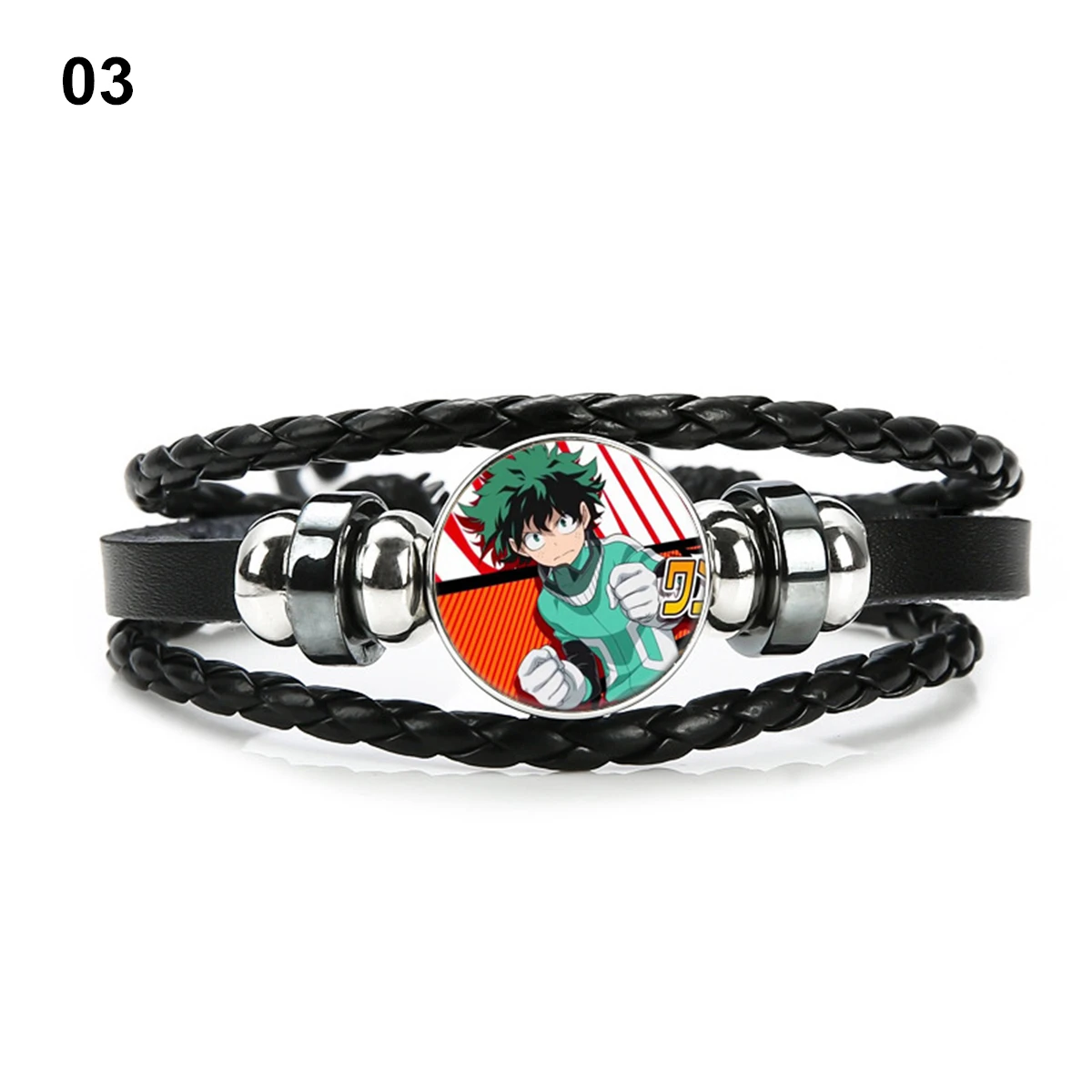 Браслет унисекс из искусственной кожи аниме с шармами Моя геройская Академия