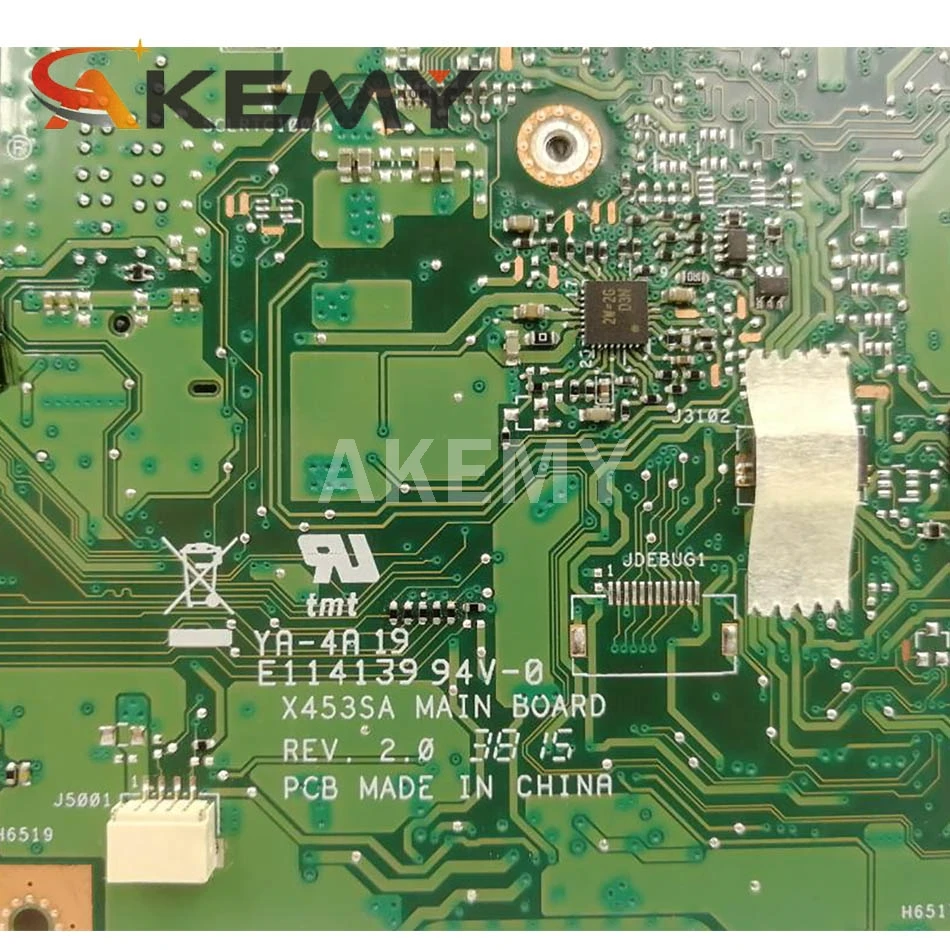 

Akemy X453SA MAIN_BD._N3700 MainBoard For ASUS X453SA X453S F453S Laptop Motherboard 90NB0A70-R01200