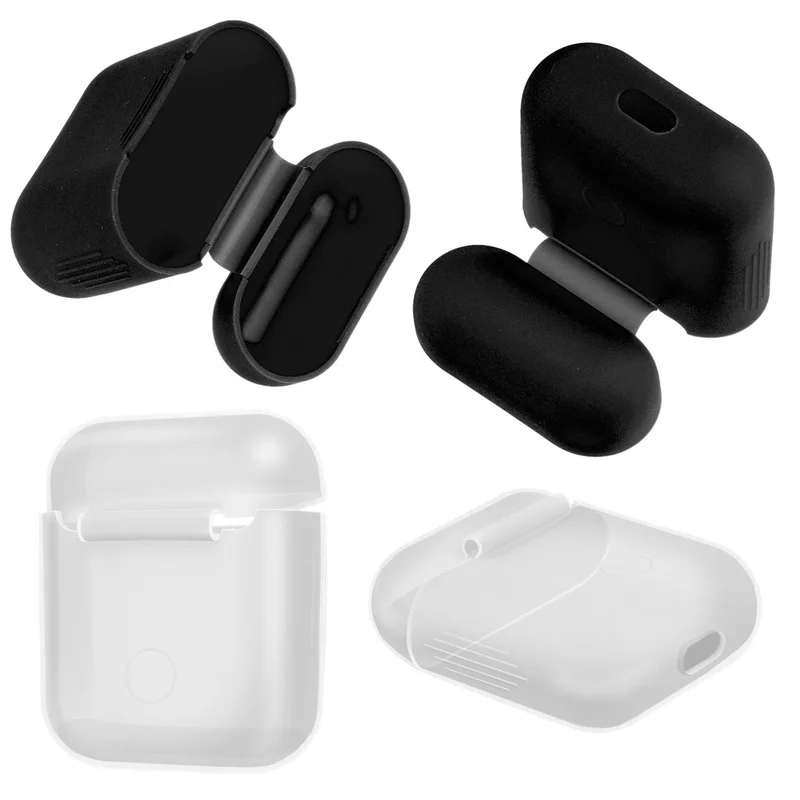 Мягкий силиконовый чехол наушники для Apple Airpods Bluetooth беспроводная Крышка
