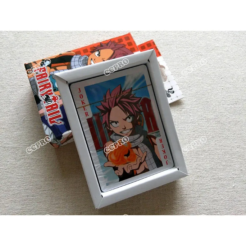Аниме Fairy Tail Natsu и Люси карты для покера/настольные карточки/мост Косплэй