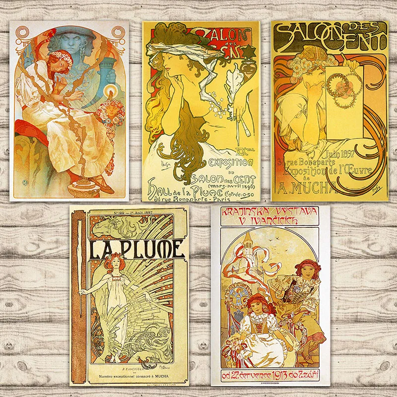 Декоративные постеры Alphonse с изображением Марии мухи из крафт бумаги