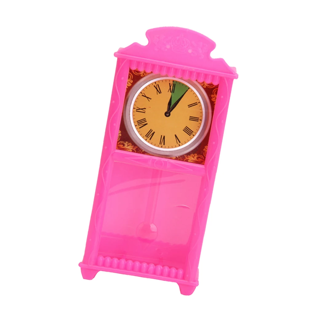

1:12 Scale Dollhouse Miniature Grandfather Clock for Accessory Parts Pink