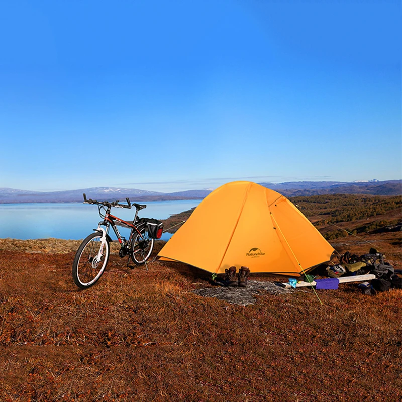 Палатка Naturehike туристическая Ультралегкая двухслойная из силиконовой ткани 210T 20D