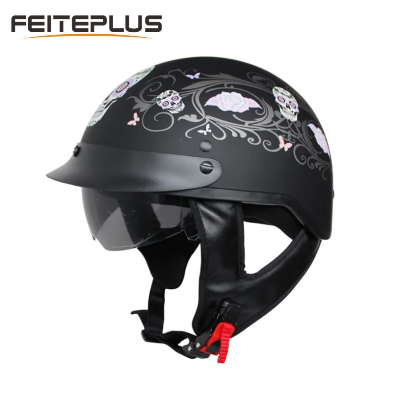 ABS Motorcycle Half Helmet Unisex Adult Universal Helmet Four Seasons Motocross Electric Cars Bike DOT