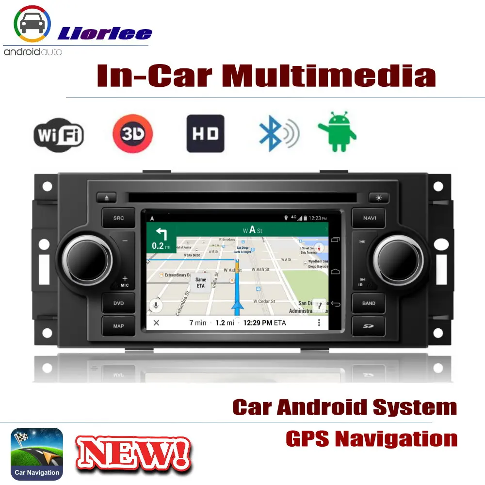 Для автомобиля Dodge Caliber 2007-2008 Android DVD GPS плеер навигационная система HD экран Радио