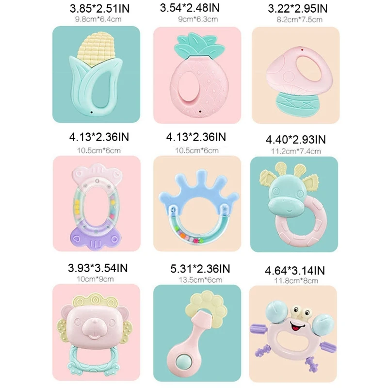 

Children's Teether Training Baby Fruit & Animal Shape Design Bpa Free Training Tooth Teether Toys Early Childhood