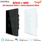 Умный сенсорный светильник ключатель света SMATRUL, Wi-Fi, 110 В, 220 В, 1234