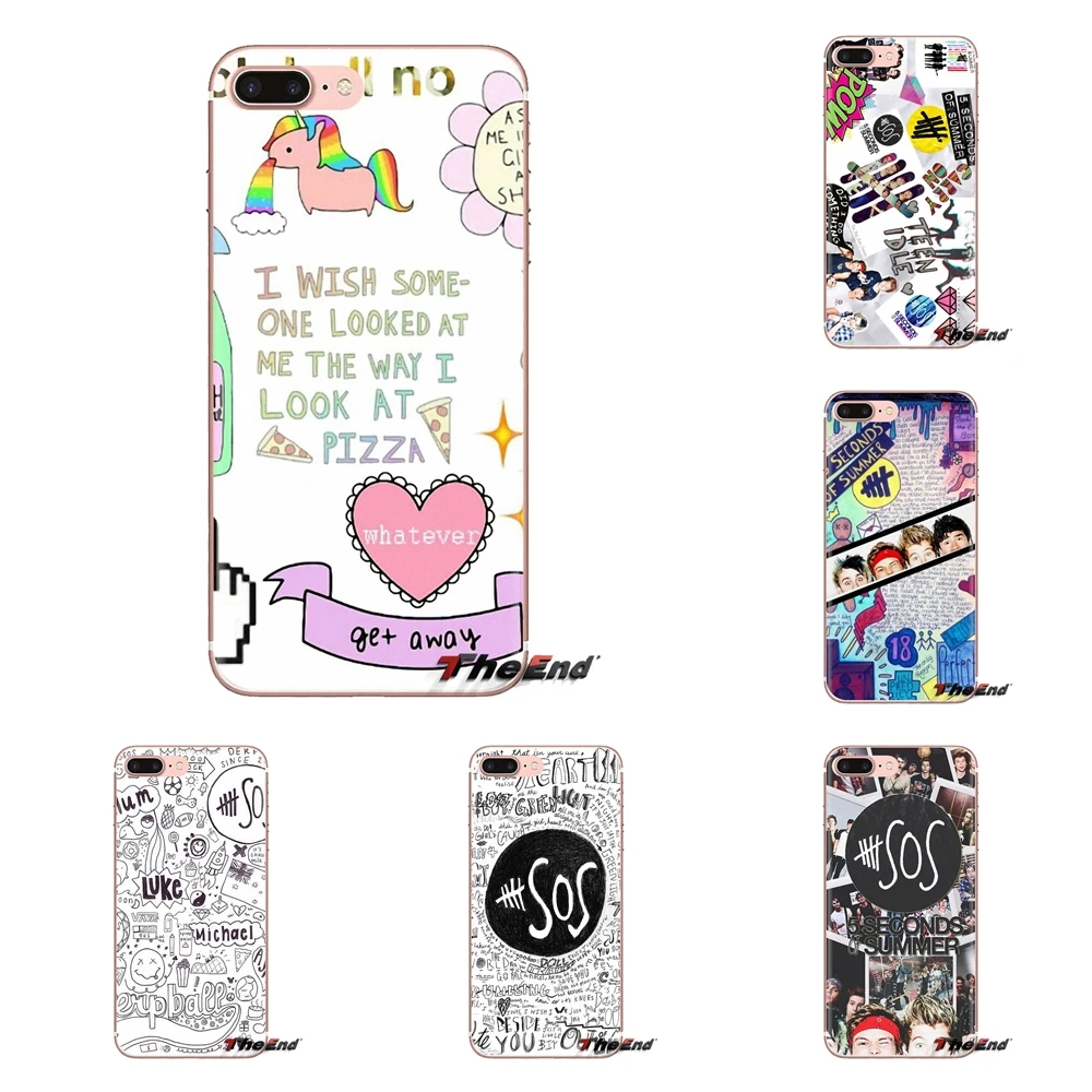 Для huawei G7 G8 P7 P8 P9 P10 P20 P30 Lite Mini Pro P Smart Plus 2017 2018 2019 мягкий чехол 5sos коллаж 5 секунд лета