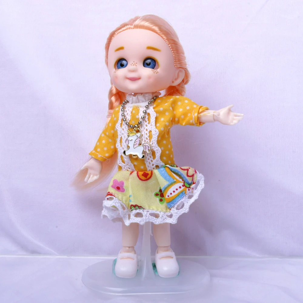 

16cm Exquisite Cute BJD Doll Toys For Girl Birthday Gift 6pcs/set BJD Doll 13 Movable Jointed Body With Beautiful Package