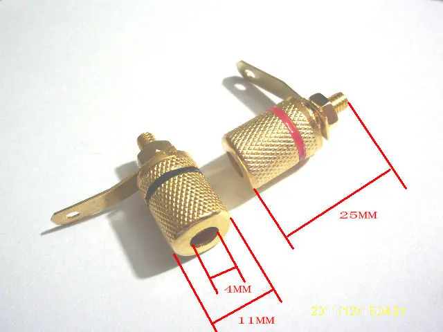 20 шт. позолоченный клеммный усилитель спикер аудио разъем терминал