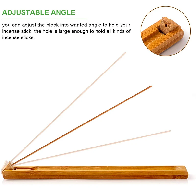 Бамбуковый держатель для палочек с регулируемым углом курильница благовоний