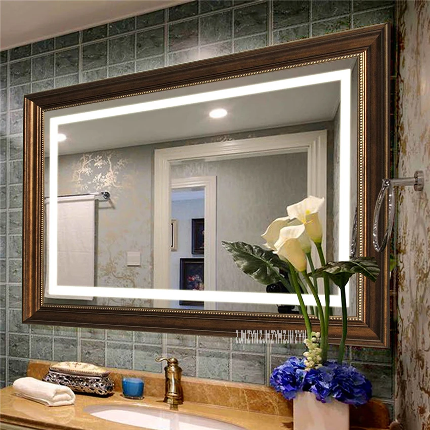 

80CM *130CM Bath Led Wall Mirror Bathroom Led Mirror Washroom Led Smart Mirror Toilet Anti-Fog Touch Screen Mirror 110V/220V