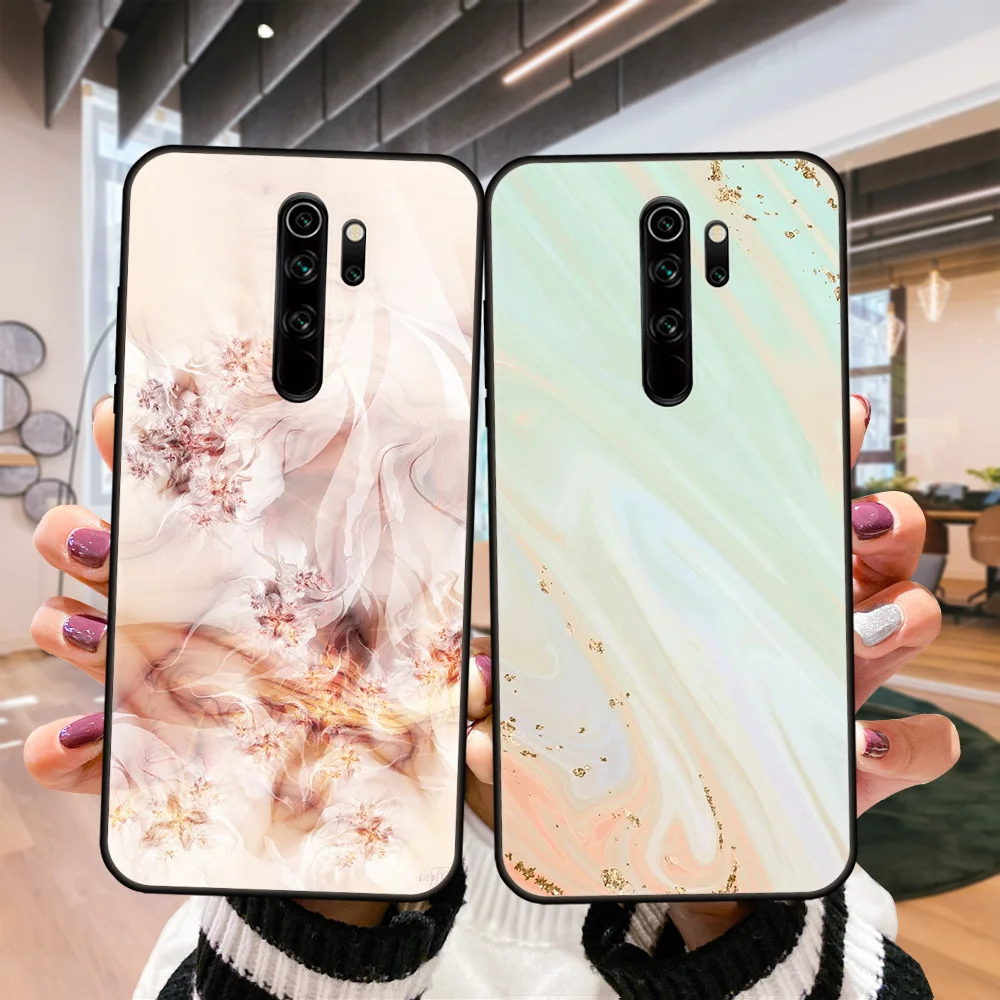 Краска для волос шить чехол телефона Xiaomi Redmi 8 8A 7A 7 K20 Note 9 9S Pro 4 5 плюс черный Etui