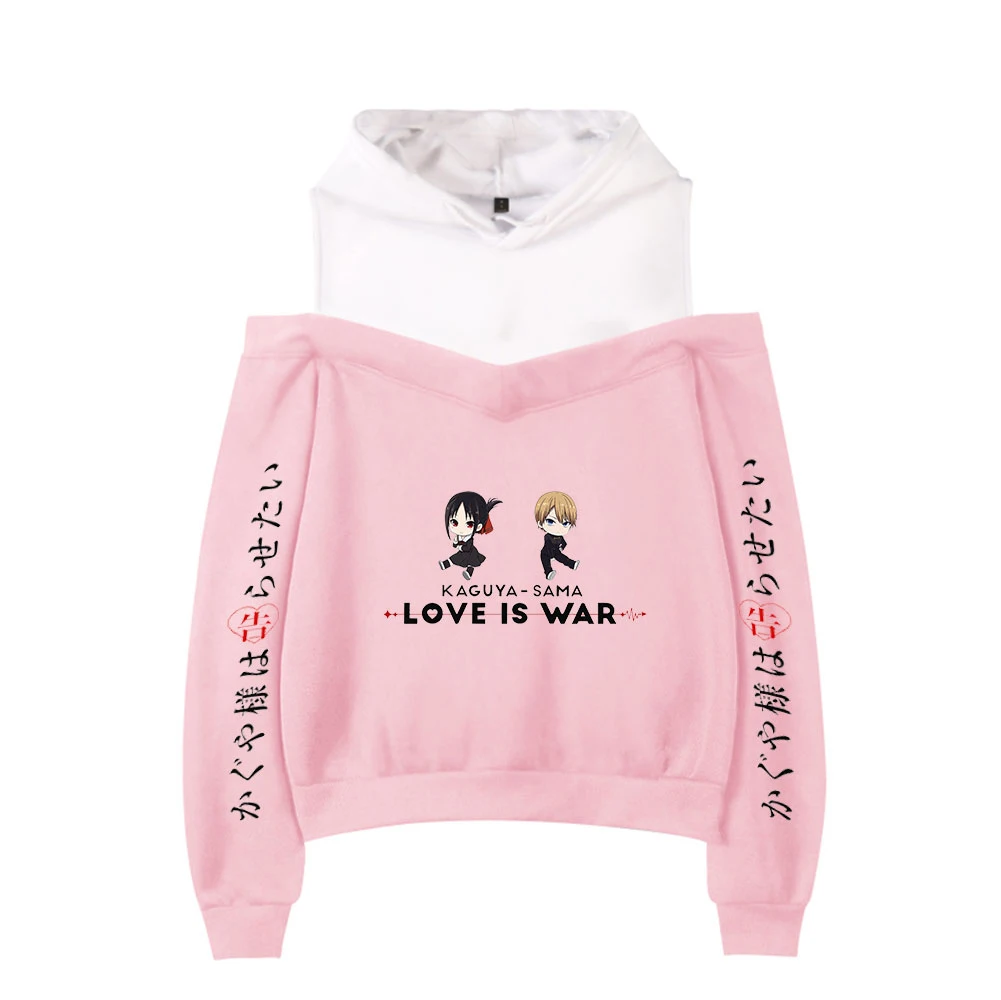 

Anime Kaguya Hoodie Girls Off Shoulder Hoodie Cosplay Costume Kaguya Women's Sweatshirt Tops Pullover Hoodie
