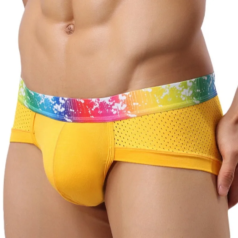 

Men's Shorts Briefs Sexy Modal Mesh Breathable Male Underwears Man Underpants Brand U Convex Modal Comfy Plus Size L-XXXL