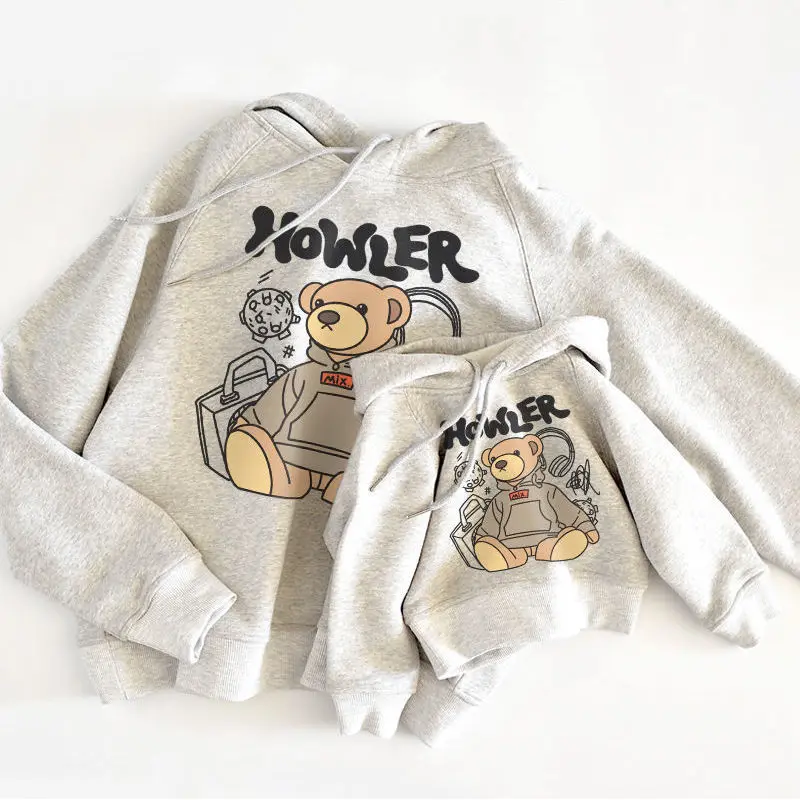 

Family Sweaters Pullovers Autumn Winter Christmas Family Matching Pajamas Set Family Costume Cartoon Bear Women's Tee Shirt