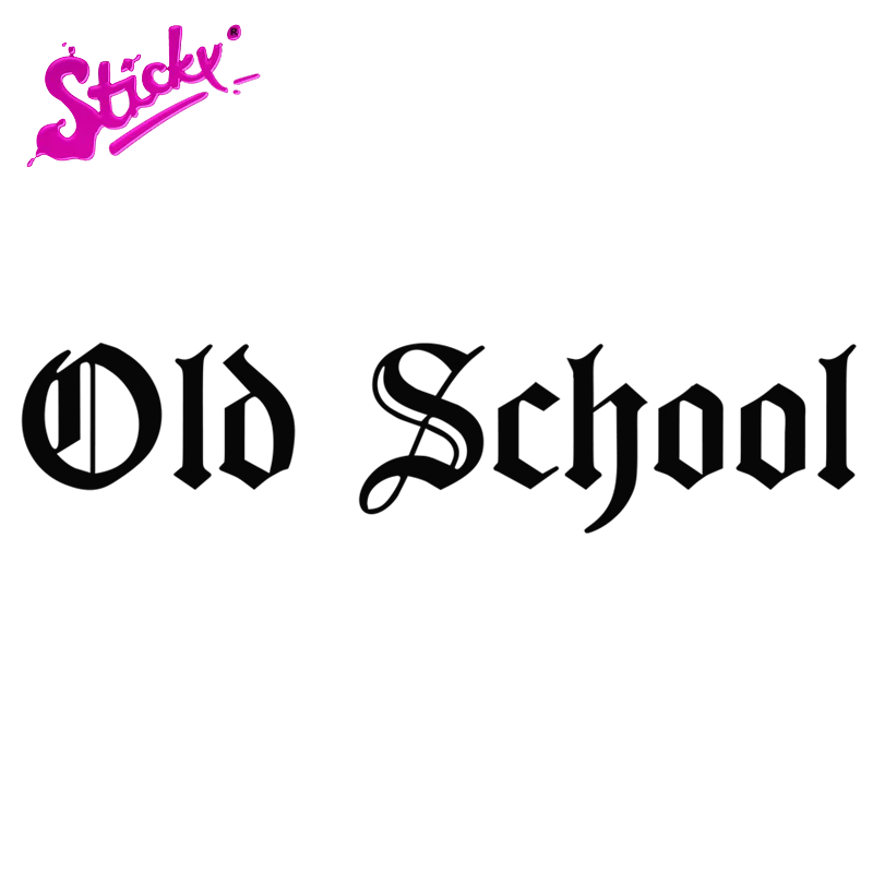 

STICKY Old School Car Stickers Decal Anime Cute Car Accessories Bicycle Motorcycle Accessories Laptop Helmet Trunk Wall Stickers