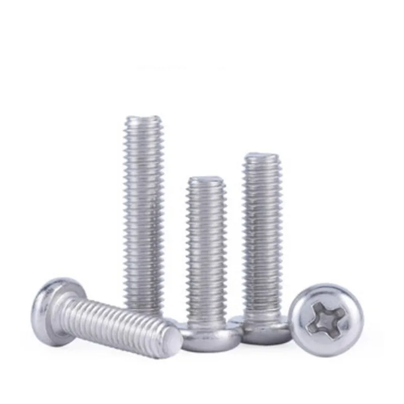 

50-100pcs m1 m1.2 m1.4 m1.6 M2 M2.5 M3 M4 DIN7985 GB818 304 Stainless Steel Cross Recessed Pan Head Screws Phillips Screws