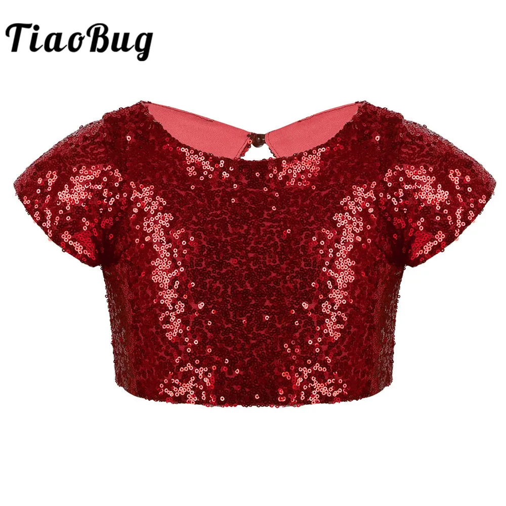 Tiaoamazing/Детская Одежда для танцев Блестящие Блестки гимнастика джаз балет