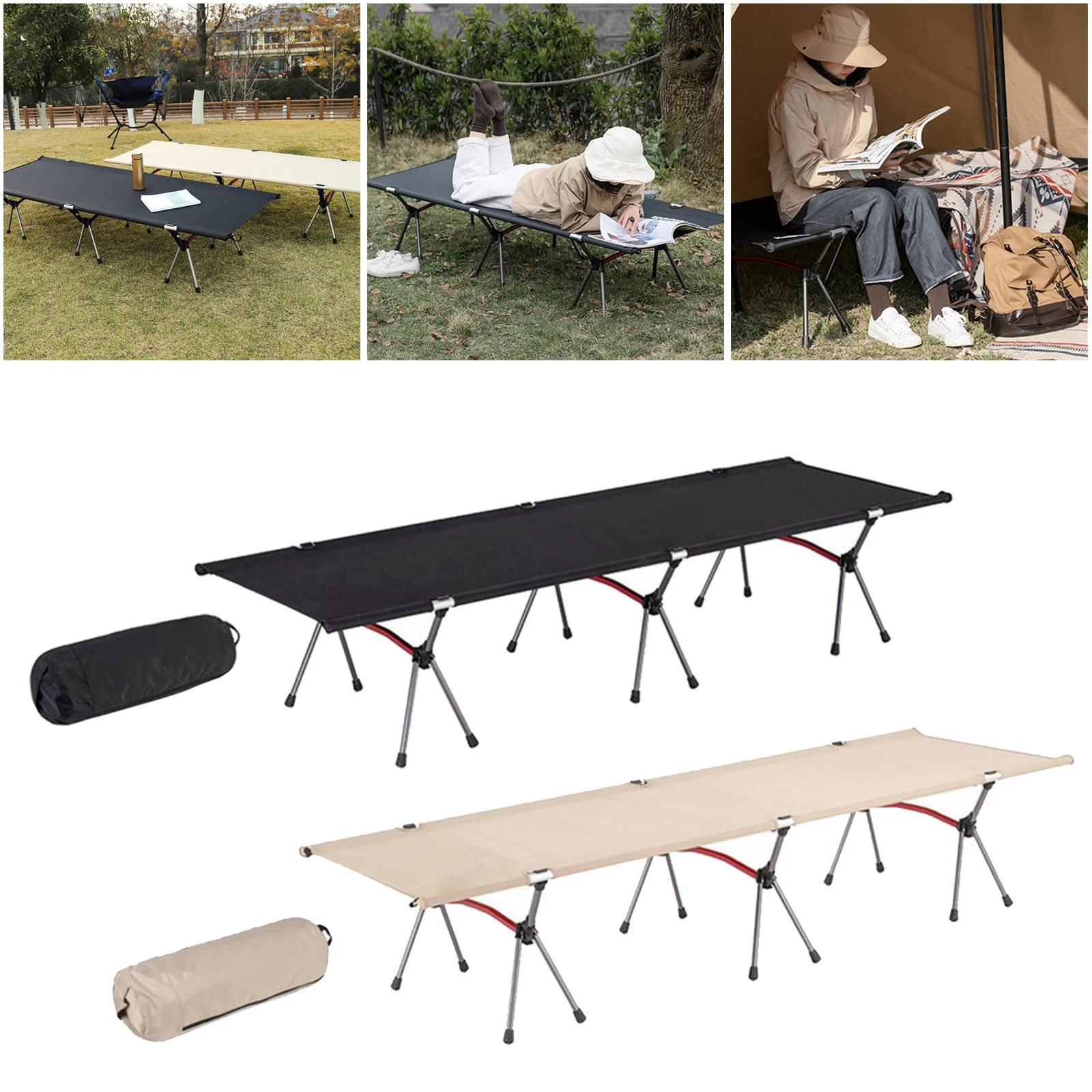 Складная кровать для кемпинга на открытом воздухе сна с поддержкой до 330 фунтов