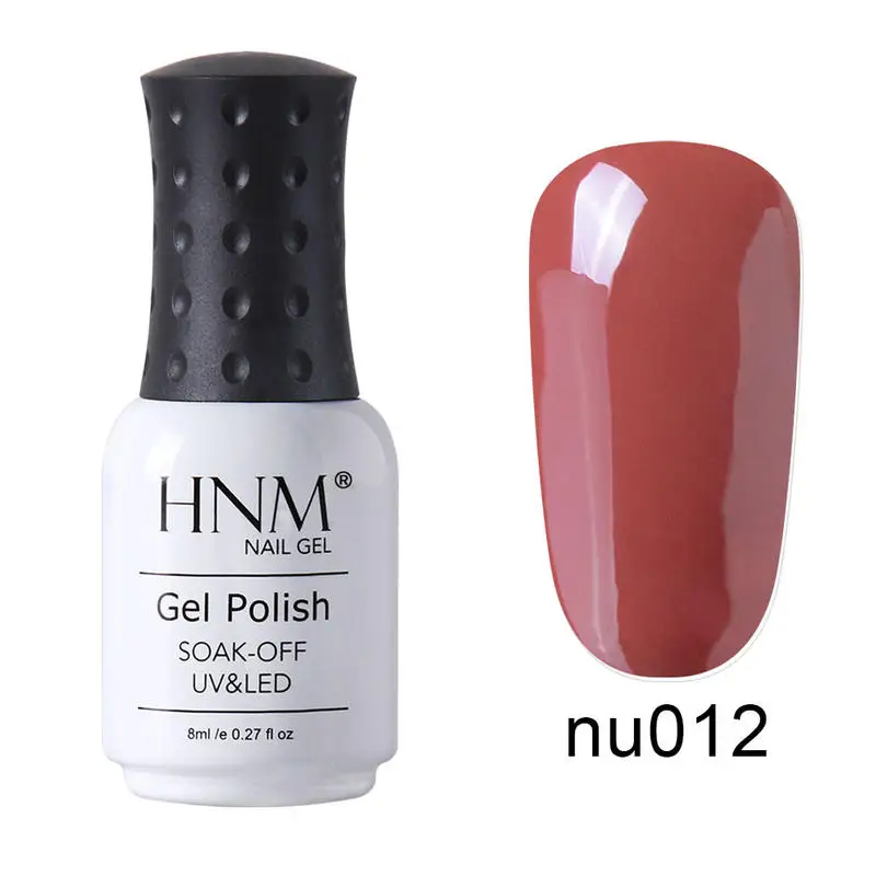 HNM телесного цвета 12 Цветов! Полупостоянная Гибридный Лаки УФ гель для ногтей
