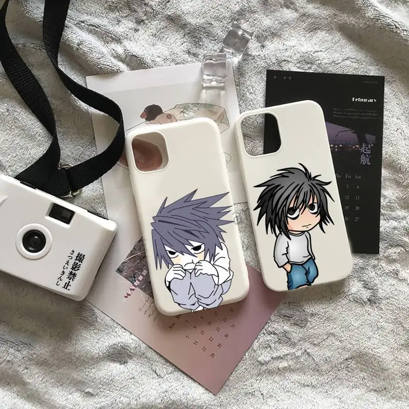 

Death Note anime Phone Case Candy Color for iPhone 6 7 8 11 12 s mini pro X XS XR MAX Plus