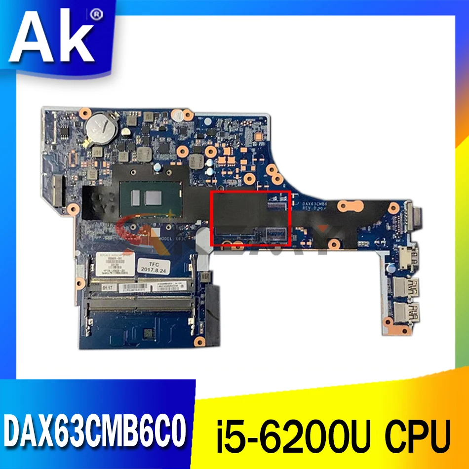 

Материнская плата для ноутбука HP PROBOOK 855672 G3 601-450 с процессором SR2EY i5-6200U DAX63CMB6C0 855672-001 DDR4 MB 100%, протестирована, быстрая доставка