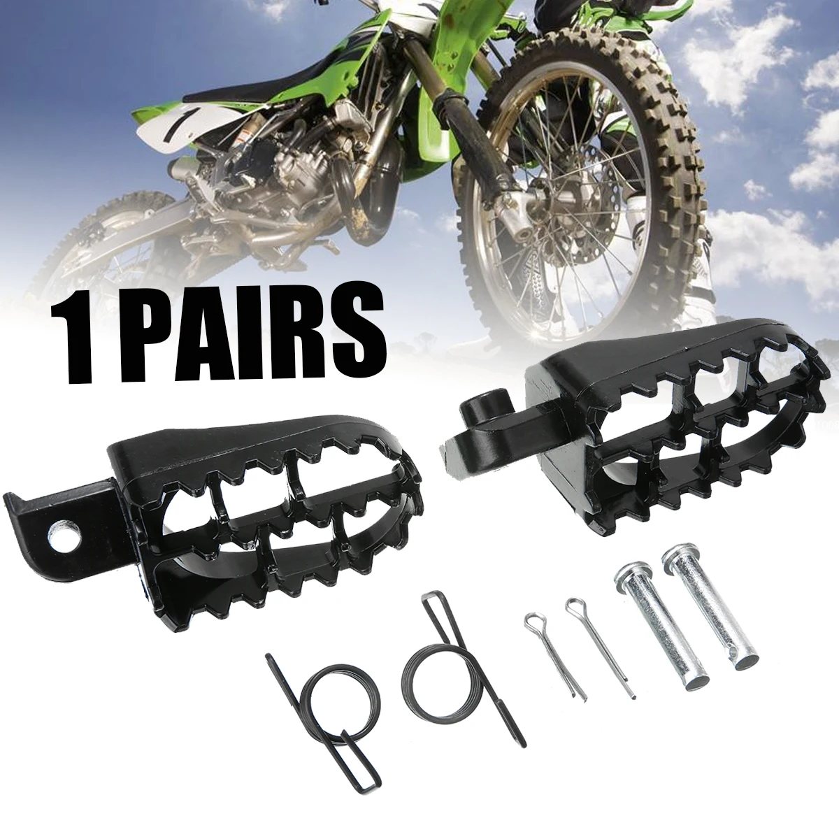 Treyues 2 шт. черные подножки для питбайка педали Yamaha PW50 PW80 Kawasaki KLX 110 аксессуары