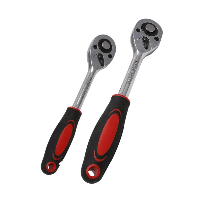 

1PC Multifunctional 1/4" & 3/8" 24 Teeth Quick Release Reversible Ratchet Wrench Spanner Ratchet Handle Tools