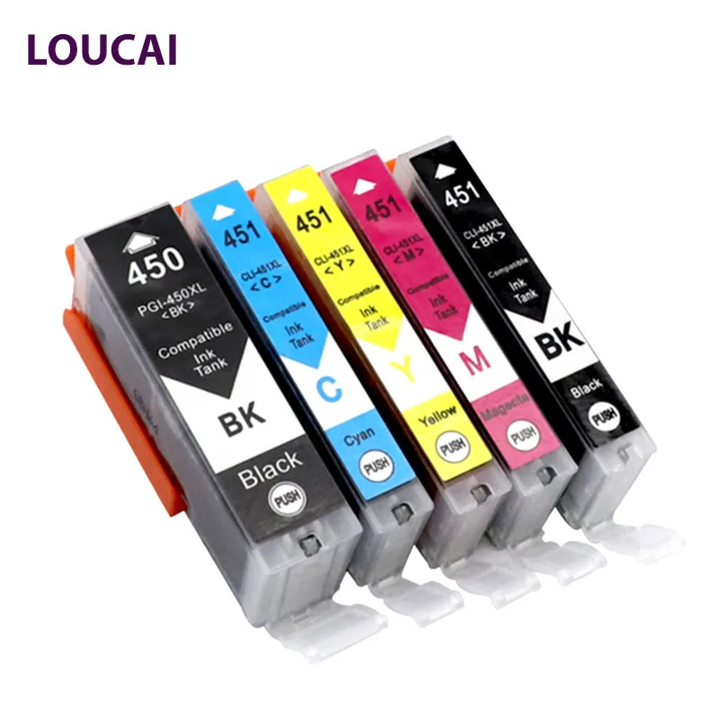 Совместимый картридж чернил для принтера Canon PGI-450 CLI-451 для моделей PIXMA MG5440 MG6340 MG7140 IP7240 MX924 IP8740.